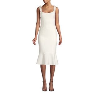 Likely White Ellery Flounce Hem Midi Dress 10